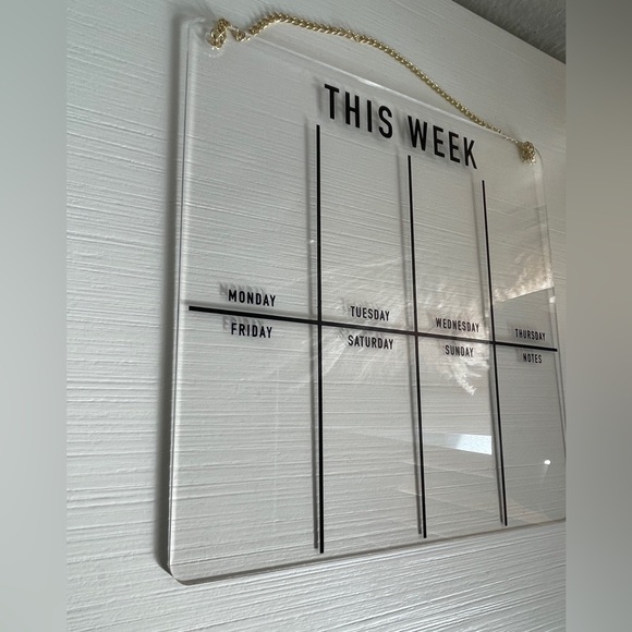 Target Acrylic Weekly Calendar Dry Erase Board - Picture 3 of 4